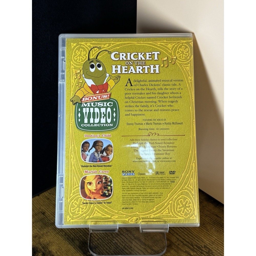 Cricket on the Hearth DVD Original TV Classic Christmas Cartoon Holiday Movie - Picture 2 of 2